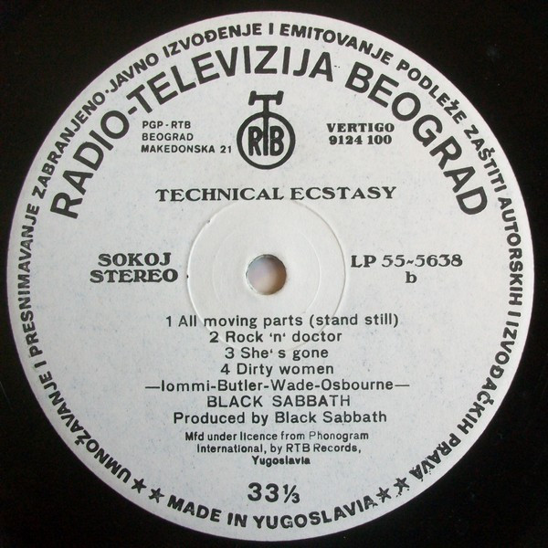 Black Sabbath - Technical Ecstasy (LP, Album, RP)