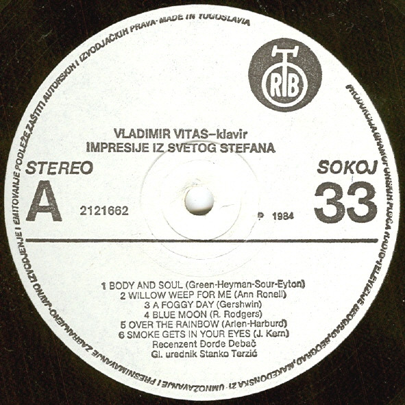 Vladimir Vitas - Impresije Iz Svetog Stefana (LP, Album)