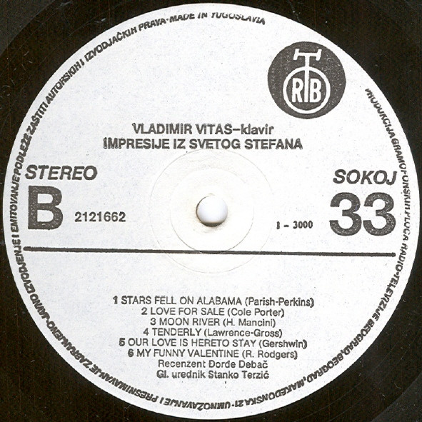Vladimir Vitas - Impresije Iz Svetog Stefana (LP, Album)