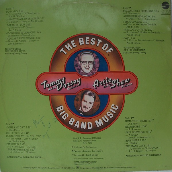 Tommy Dorsey And His Orchestra, Artie Shaw And His Orchestra - The Best Of Big Band Music (2xLP, Comp)