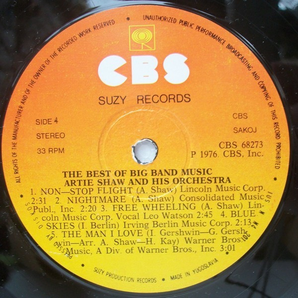Tommy Dorsey And His Orchestra, Artie Shaw And His Orchestra - The Best Of Big Band Music (2xLP, Comp)