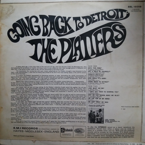 The Platters - Going Back To Detroit (LP, Album)
