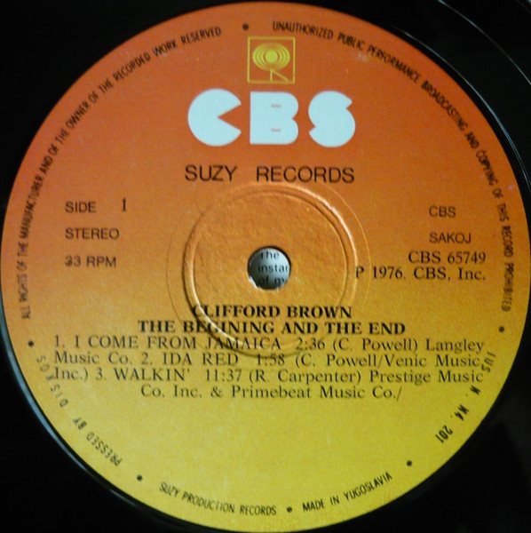 Clifford Brown - The Beginning And The End (LP, Album)