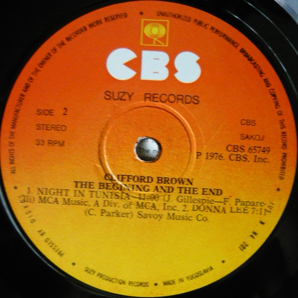 Clifford Brown - The Beginning And The End (LP, Album)