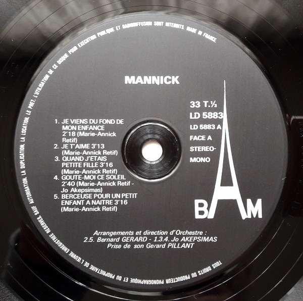 Mannick - Paroles De Femme (LP, Album)