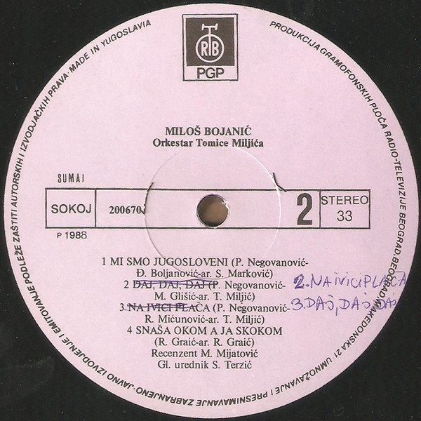 Miloš Bojanić, Orkestar Tomice Miljića* - Miloš Bojanić (LP, Album)