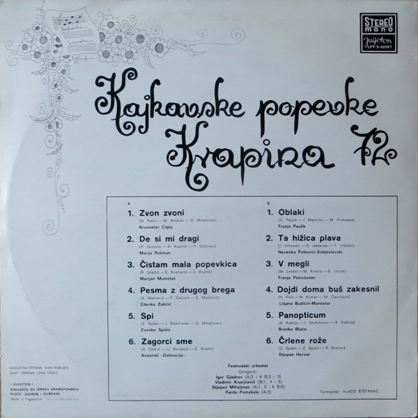 Various - Kajkavske Popevke Krapina 72 (LP, Comp)