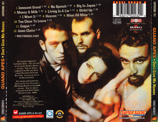 Guano Apes - Don't Give Me Names (CD, Album, Enh)