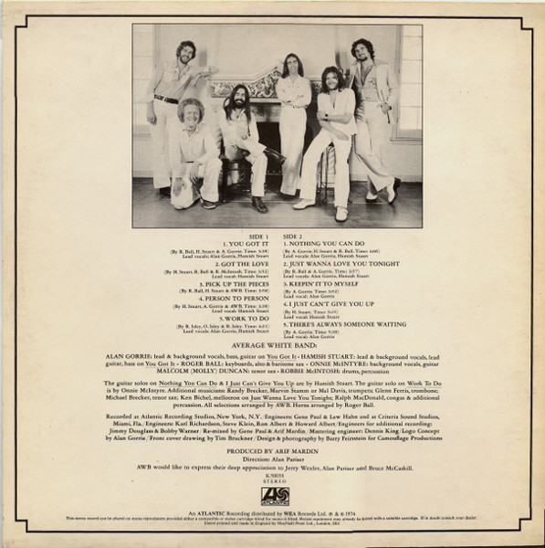 Average White Band - AWB (LP, Album)