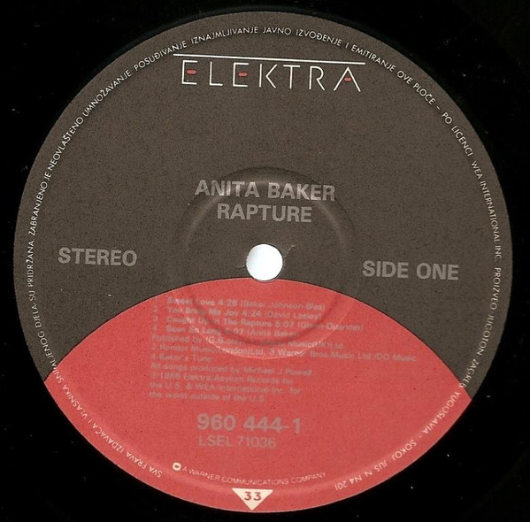 Anita Baker - Rapture (LP, Album)