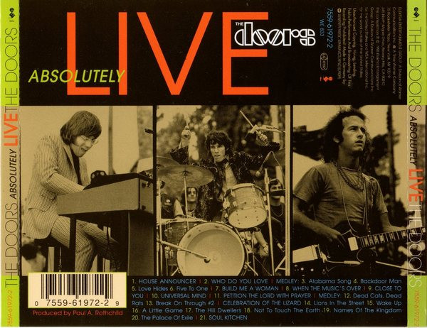 The Doors - Absolutely Live (CD, Album, RE, RM)