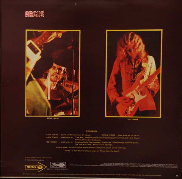 Wishbone Ash - Argus (LP, Album, RE, RP, 5th)