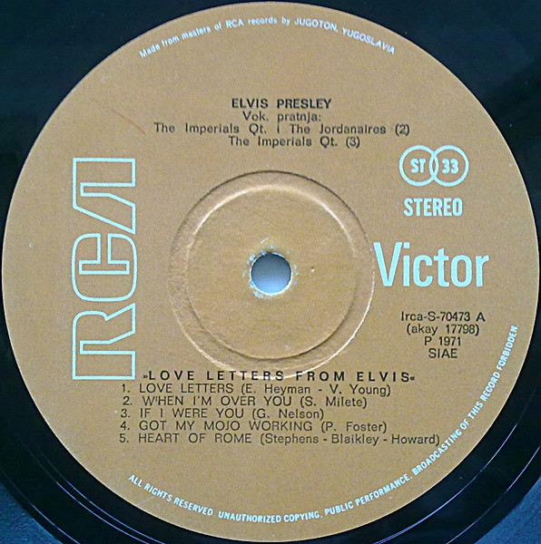 Elvis* - Love Letters From Elvis (LP, Album)