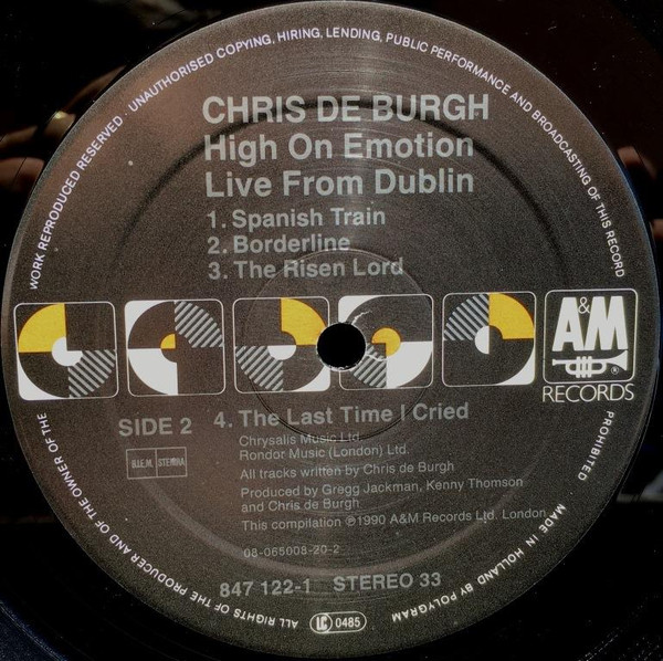 Chris de Burgh - High On Emotion: Live From Dublin! (2xLP, Album, Comp, Gat)