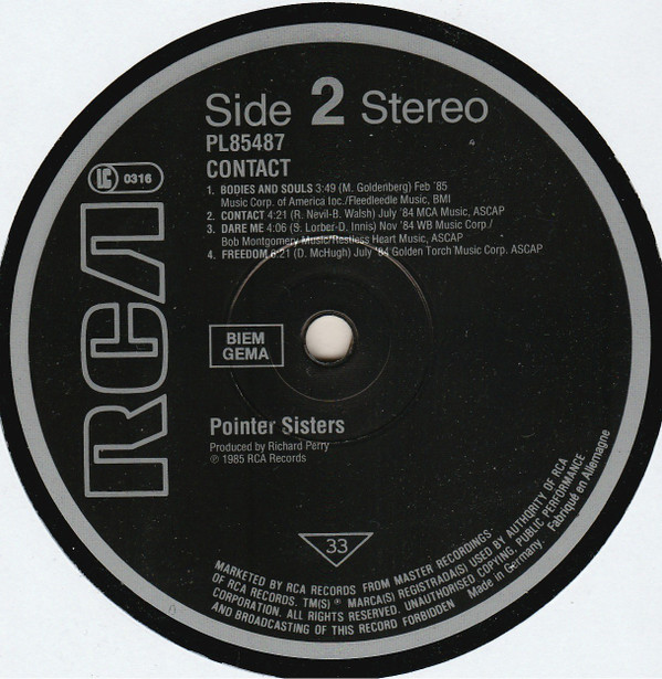 Pointer Sisters - Contact (LP, Album)