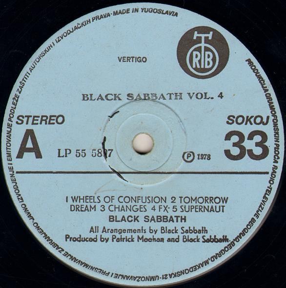 Black Sabbath - Black Sabbath Vol 4 (LP, Album, RP)