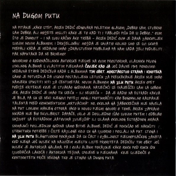 Arsen* - Na Zlu Putu (CD, Album, Copy Prot., Enh)