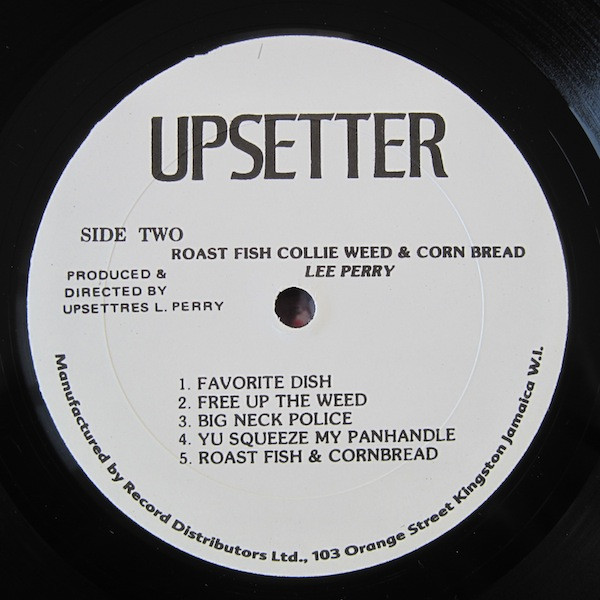 Lee Perry - Roast Fish Collie Weed & Corn Bread (LP, Album, RE)
