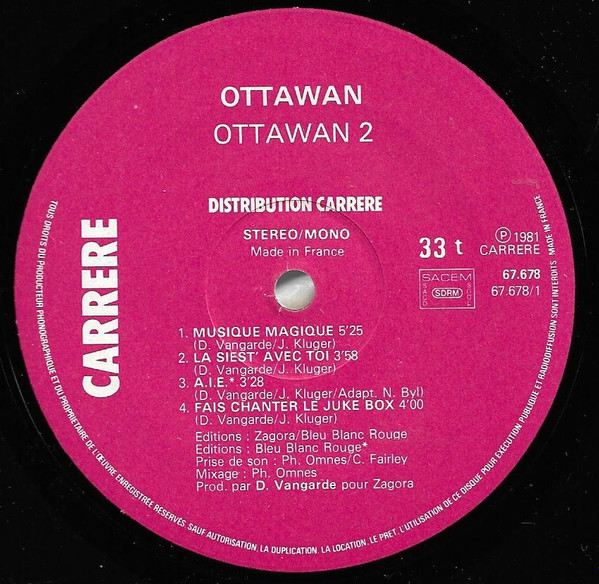 Ottawan - 2 (LP, Album, Fre)