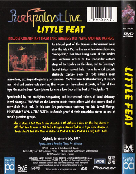 Little Feat - Rockpalast Live (DVD, Multichannel, NTSC)