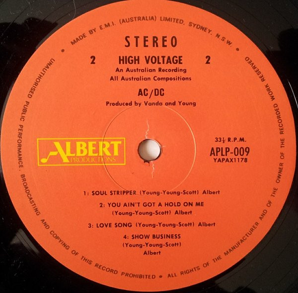 AC/DC - High Voltage (LP, Album, RE)