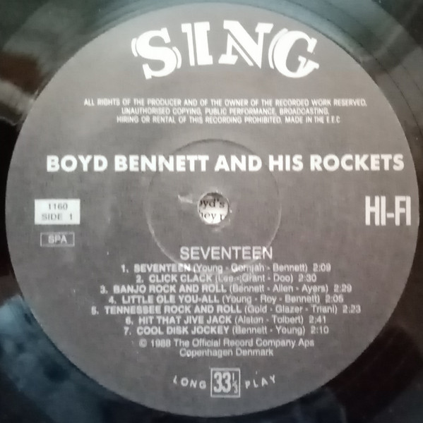 Boyd Bennett And His Rockets - Seventeen (LP, Comp)
