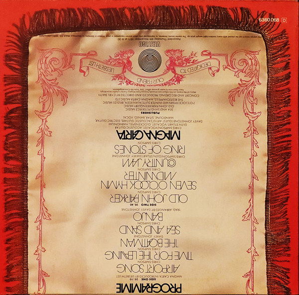 Magna Carta - In Concert (LP, Album, Ver)
