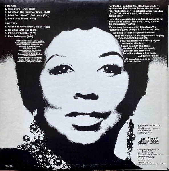 Etta Jones - Etta Jones '75 (LP, Album)