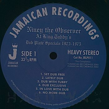 Niney The Observer - At King Tubby's (Dub Plate Specials 1973-1975) (LP, Comp)