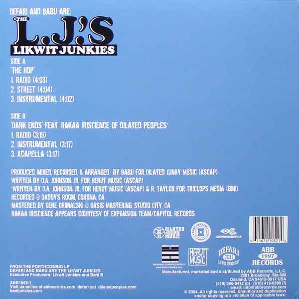 The Likwit Junkies - The Hop / Dark Ends (12