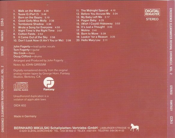 Creedence Clearwater Revival - Chronicle Volume Two (CD, Comp, RE, RM)