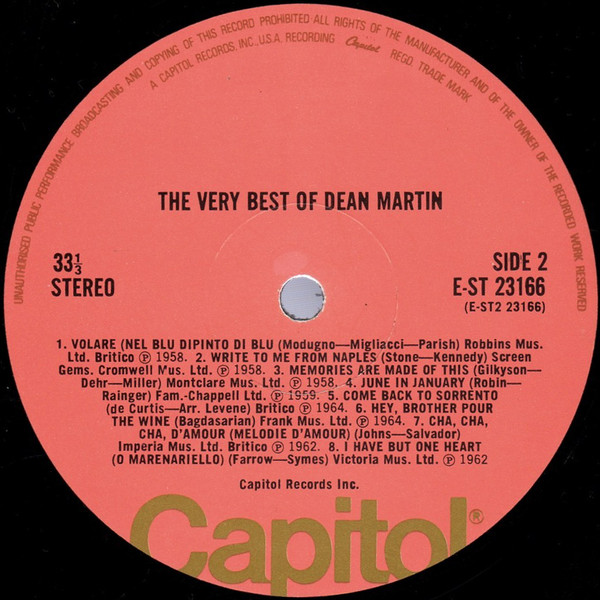 Dean Martin - The Very Best Of Dean Martin (LP, Comp)