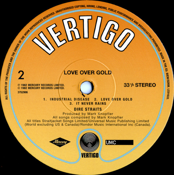 Dire Straits - Love Over Gold (LP, Album, RE, RM, 180)
