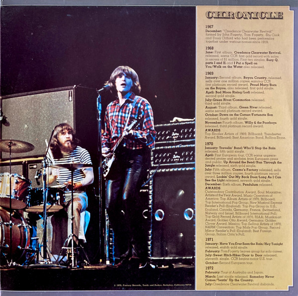 Creedence Clearwater Revival Featuring John Fogerty - Chronicle - The 20 Greatest Hits (2xLP, Comp)