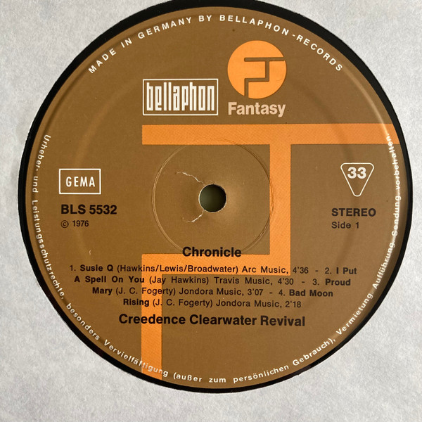 Creedence Clearwater Revival Featuring John Fogerty - Chronicle - The 20 Greatest Hits (2xLP, Comp)