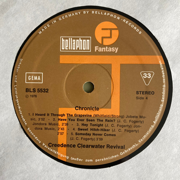 Creedence Clearwater Revival Featuring John Fogerty - Chronicle - The 20 Greatest Hits (2xLP, Comp)