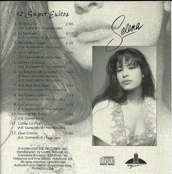 Selena - 12 Super Exitos (CD, Comp)
