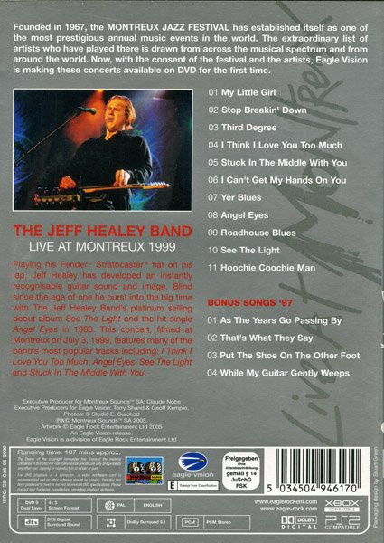 The Jeff Healey Band - Live At Montreux 1999 (DVD-V, Multichannel, PAL, Reg)