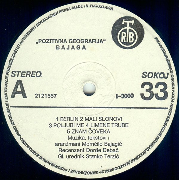 Bajaga* - Pozitivna Geografija (LP, Album)