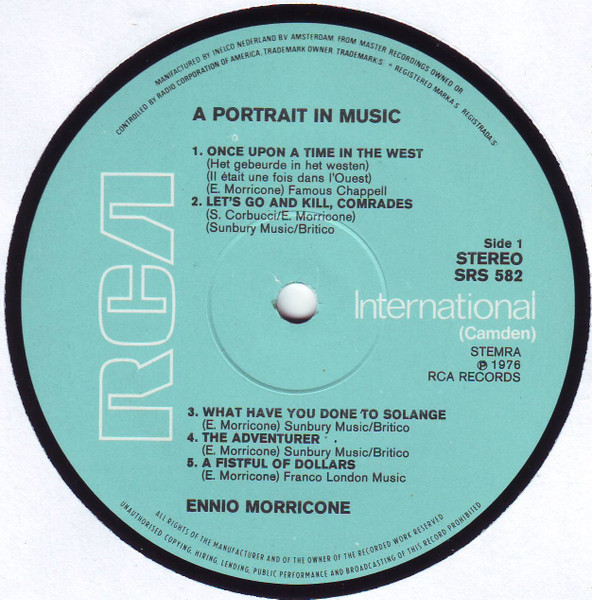 Ennio Morricone - A Portrait In Music (LP, Comp)