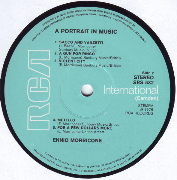 Ennio Morricone - A Portrait In Music (LP, Comp)