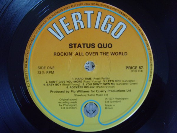 Status Quo - Rockin' All Over The World (LP, Album, RE)