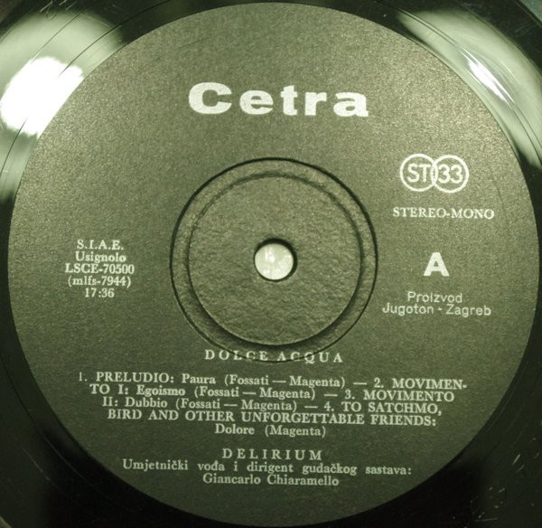 Delirium (5) - Dolce Acqua (LP, Album)