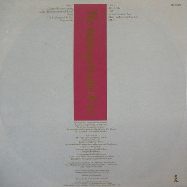 U2 - The Unforgettable Fire (LP, Album)