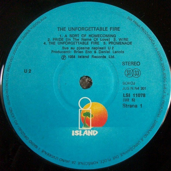 U2 - The Unforgettable Fire (LP, Album)