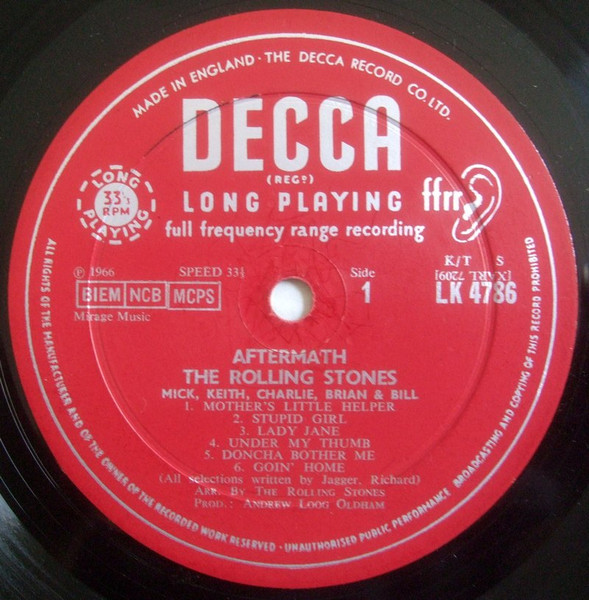 The Rolling Stones - Aftermath (LP, Album, Mono)