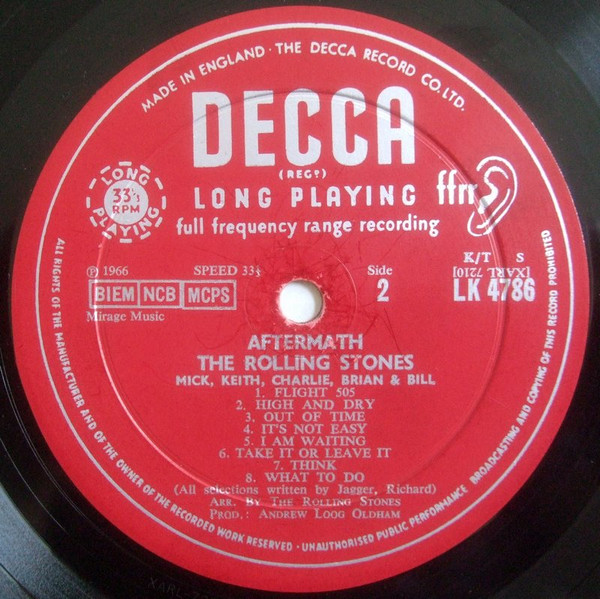The Rolling Stones - Aftermath (LP, Album, Mono)