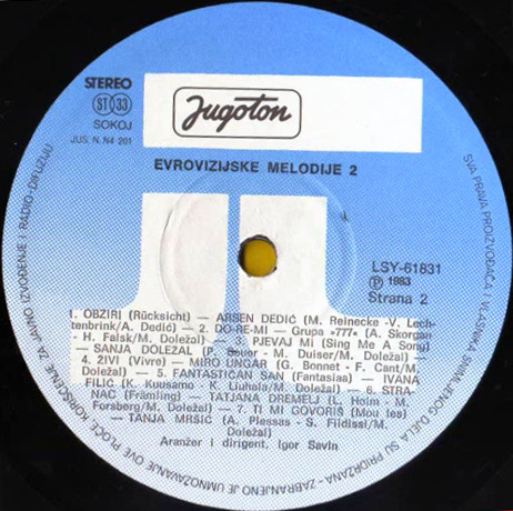 Various - Evrovizijske Melodije 2 (LP, Album)