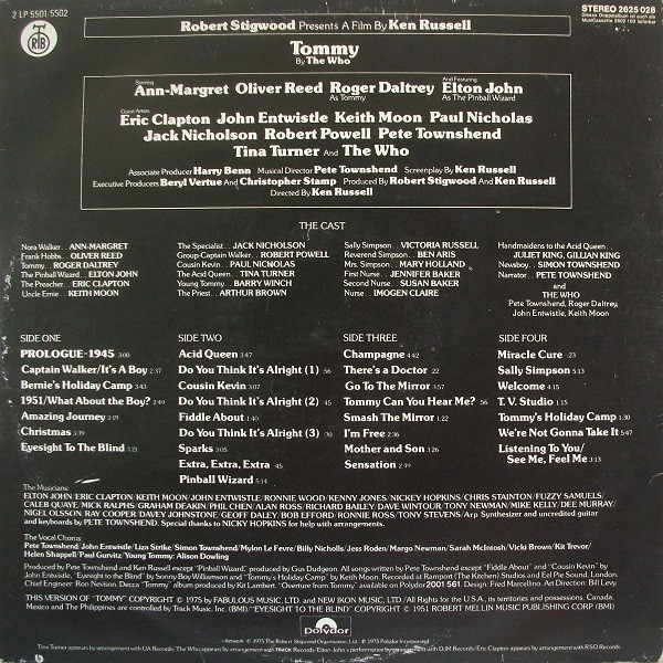 Various - Tommy (Original Soundtrack Recording) (2xLP, Album, RP, Gat)