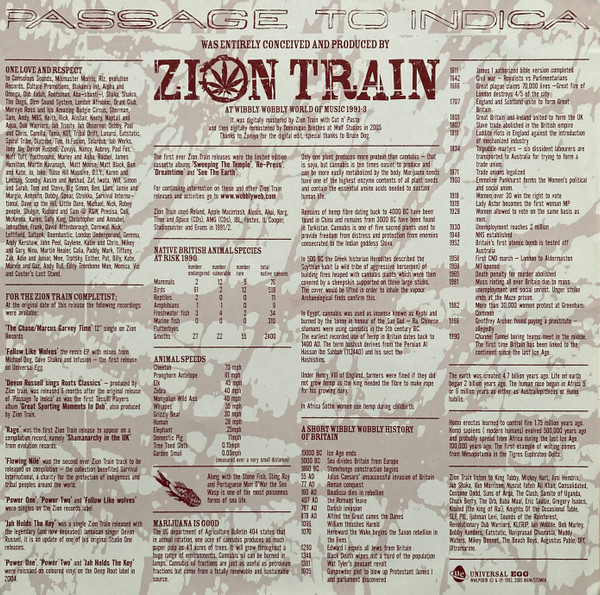 Zion Train - Passage To Indica (2xLP, Album, RE, RM)